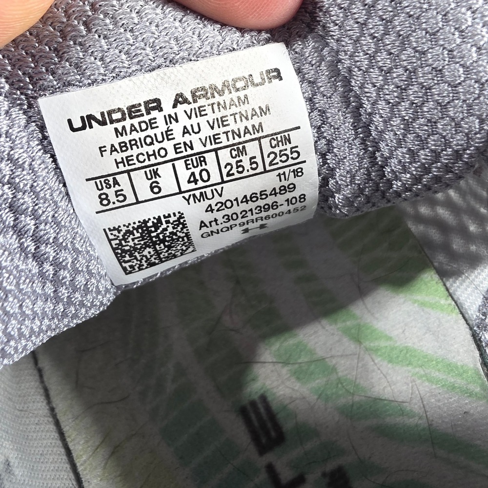 Under Armour HOVR Infinite Grey Running Shoes Womens 8.5 3021396-108 Low Top - Picture 6 of 8